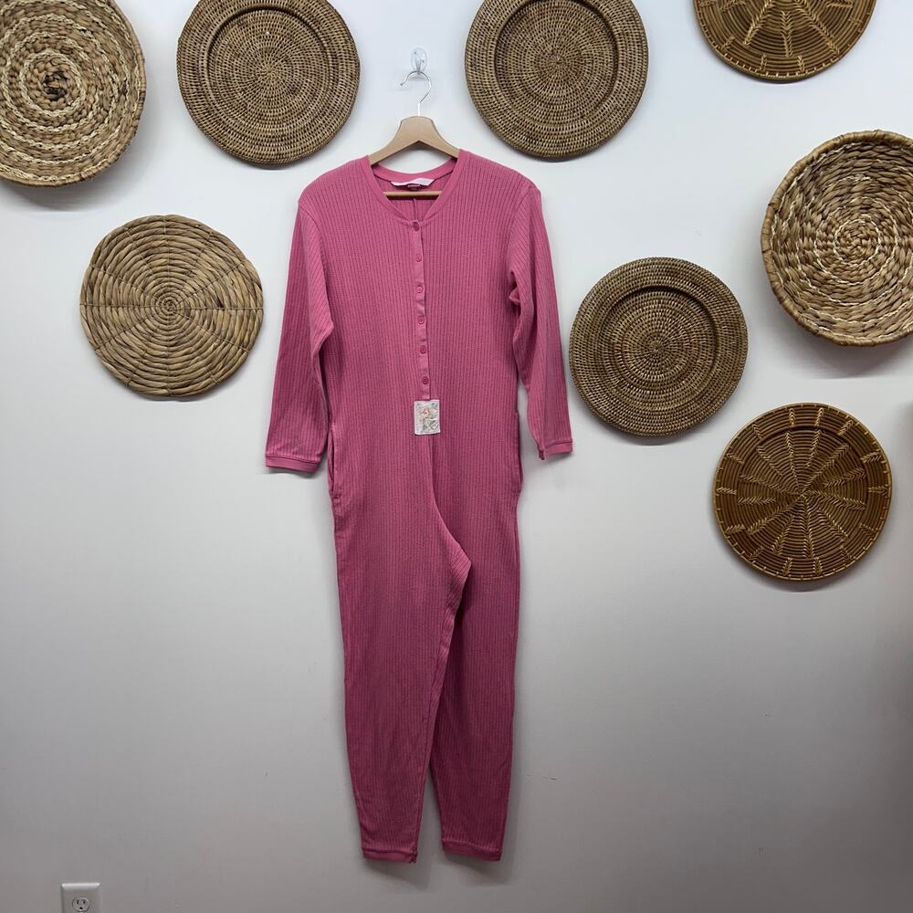 Vintage Victoria's Secret Union Suit XS Pajamas Loungewear One Piece Jumpsuit